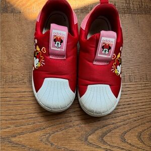 Adidas Kids Red and Pink Minnie Mouse Sneakers